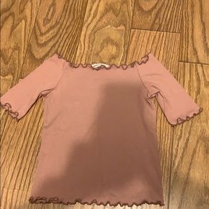 Rose gold colored top